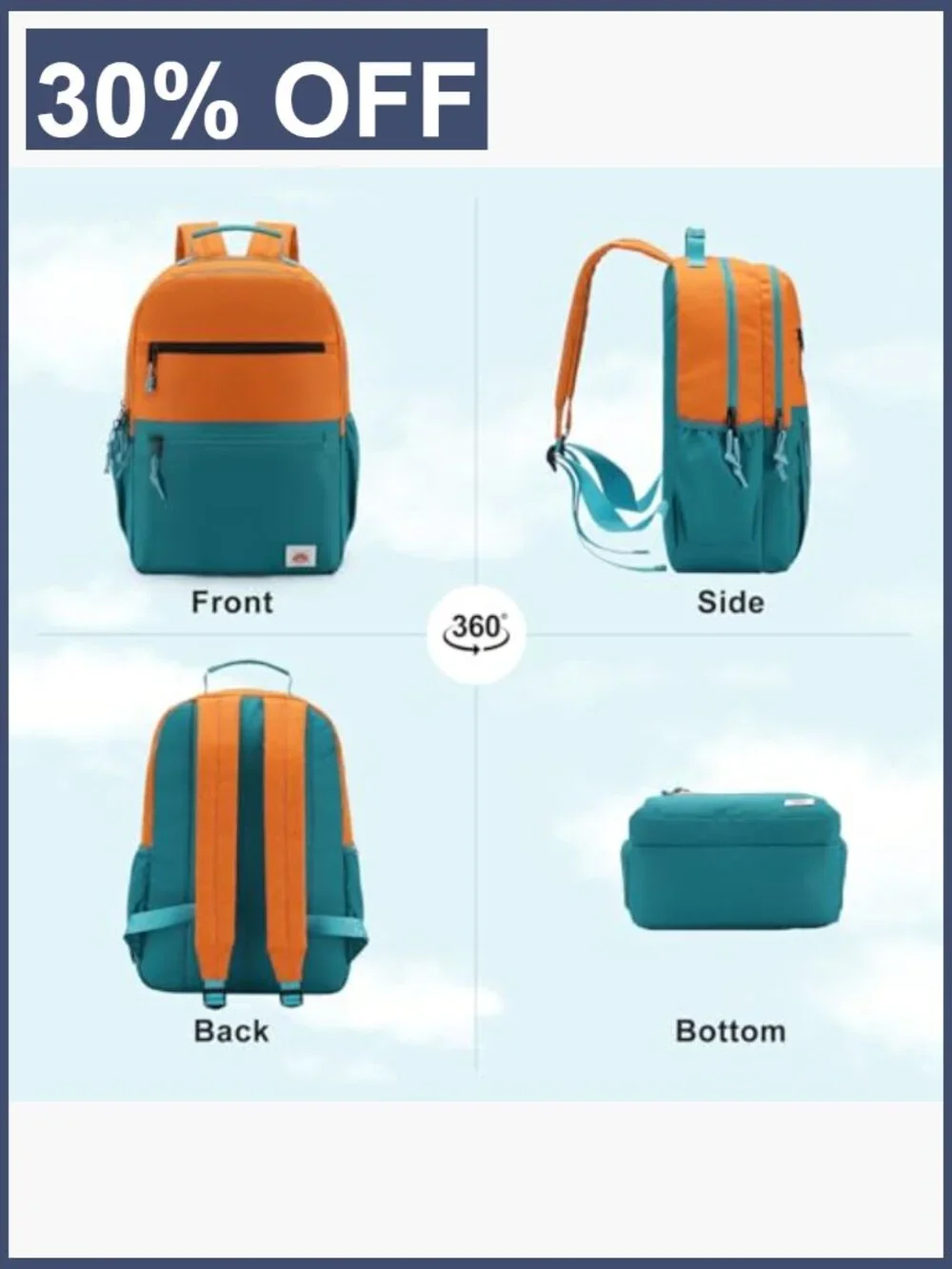 Lightweight School Backpack, Classic Cute Aesthetic Daypack for Teen Boys
